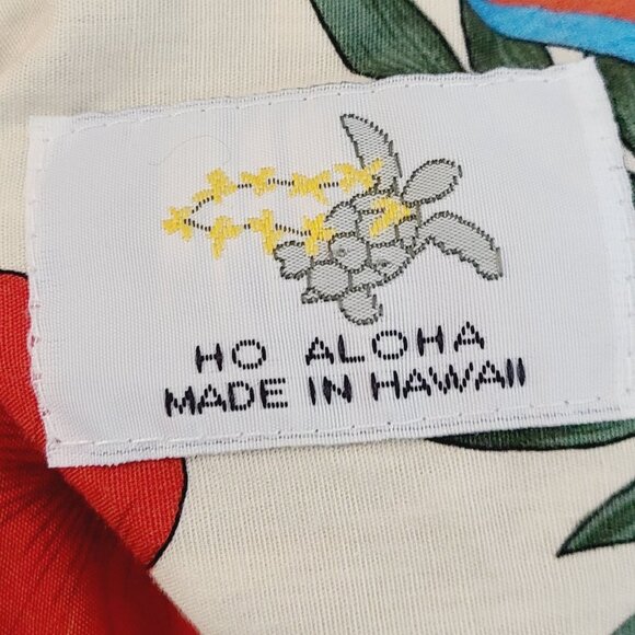 Ho Aloha Men's Short Sleeve Casual Shirt Floral Size L - Picture 8 of 8